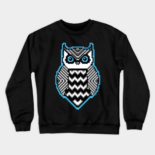 Pixel Owl Pattern Crewneck Sweatshirt